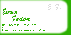 emma fedor business card